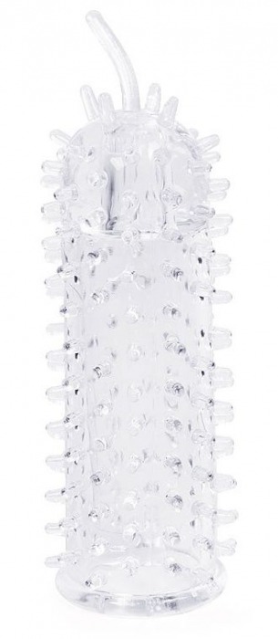 Закрытая рельефная насадка Crystal sleeve с усиками - 12 см. - Erowoman-Eroman - в Домодедово купить с доставкой