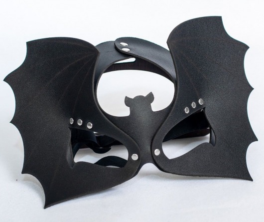 Черная кожаная маска на глаза  Летучая мышь - Sitabella - купить с доставкой в Домодедово