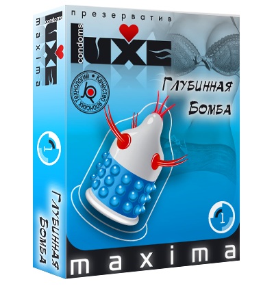 Презерватив LUXE Maxima  Глубинная бомба  - 1 шт. - Luxe - купить с доставкой в Домодедово