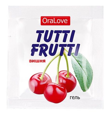 Пробник гель-смазки Tutti-frutti с вишнёвым вкусом - 4 гр. - Биоритм - купить с доставкой в Домодедово