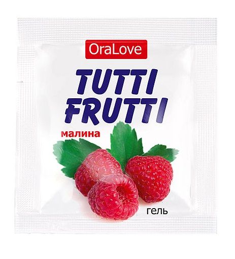 Пробник гель-смазки Tutti-frutti с малиновым вкусом - 4 гр. - Биоритм - купить с доставкой в Домодедово