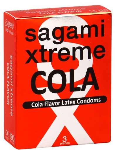 Ароматизированные презервативы Sagami Xtreme COLA - 3 шт. - Sagami - купить с доставкой в Домодедово