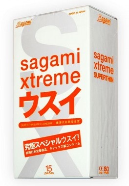 Ультратонкие презервативы Sagami Xtreme SUPERTHIN - 15 шт. - Sagami - купить с доставкой в Домодедово