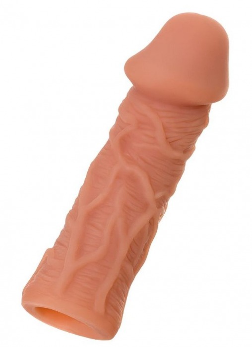 Телесная реалистичная насадка KOKOS Extreme Sleeve 05 с дополнительной стимуляцией - 12,7 см. - KOKOS - в Домодедово купить с доставкой