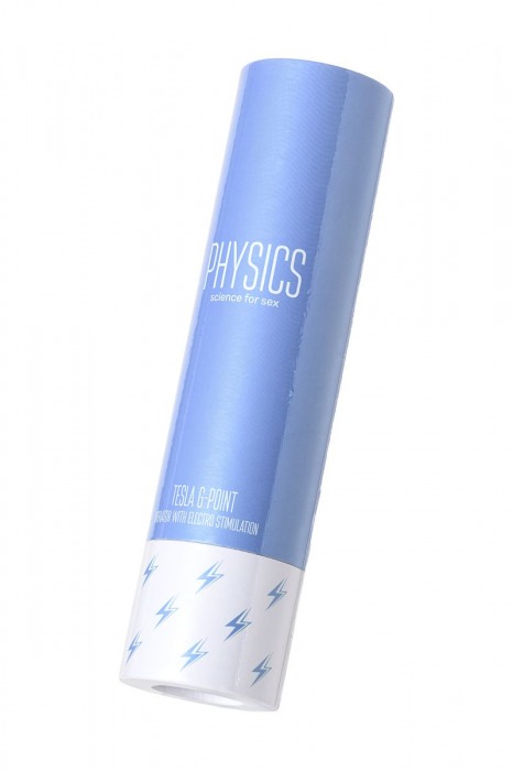 Голубой силиконовый вибратор с электростимуляцией TESLA G-POINT - 21 см. - ToyFa - купить с доставкой в Домодедово