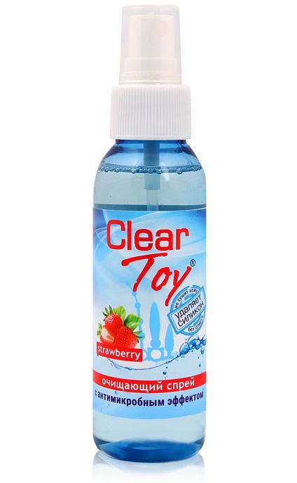 Очищающий спрей для игрушек CLEAR TOY Strawberry - 100 мл. - Биоритм - купить с доставкой в Домодедово