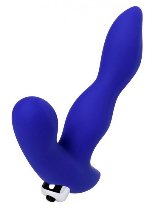 Синий силиконовый вибростимулятор простаты Stroman - 14,5 см. - ToyFa - в Домодедово купить с доставкой