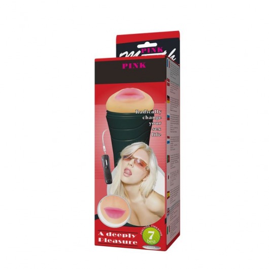 Мастурбатор-ротик в тубе с 7 уровнями вибрации и выносным пультом - Baile - в Домодедово купить с доставкой