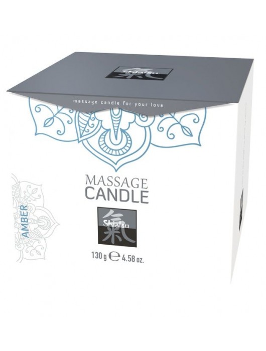 Массажная свеча с ароматом амбры - 130 гр. - Shiatsu - купить с доставкой в Домодедово