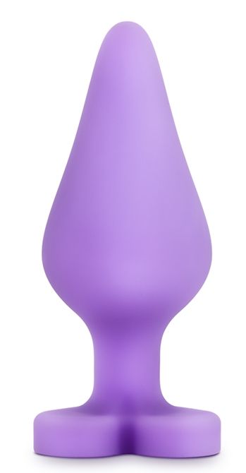 Фиолетовая анальная пробка Naughty Candy Heart Do Me Now - 8,9 см. - Blush Novelties - купить с доставкой в Домодедово