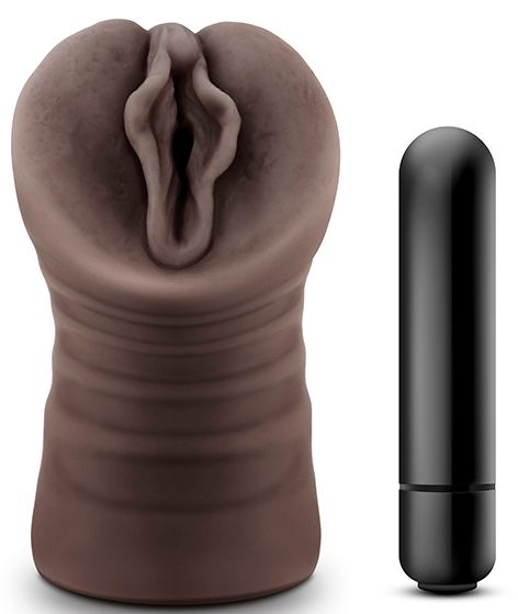 Коричневый мастурбатор-вагина Alexis - Blush Novelties - в Домодедово купить с доставкой