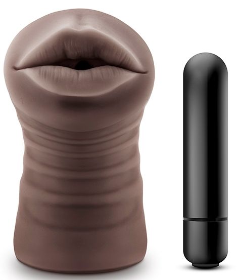 Коричневый мастурбатор-ротик Heather - Blush Novelties - в Домодедово купить с доставкой