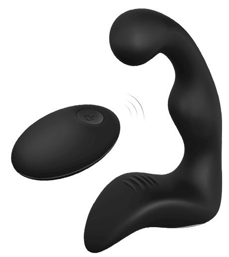 Черный вибромассажер простаты REMOTE BOOTY PLEASER - Dream Toys - в Домодедово купить с доставкой