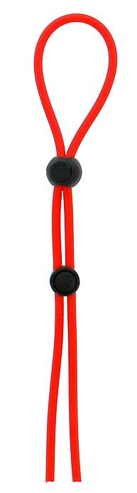 Красное лассо на пенис с двумя бусинами STRETCHY LASSO CAGE - Dream Toys - в Домодедово купить с доставкой