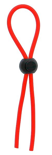 Красное эрекционное лассо с одной бусиной-утяжкой STRETCHY THIN LASSO - Dream Toys - в Домодедово купить с доставкой