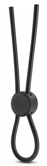 Черное силиконовое лассо на пенис SILICONE LOOP COCK RING - Blush Novelties - в Домодедово купить с доставкой