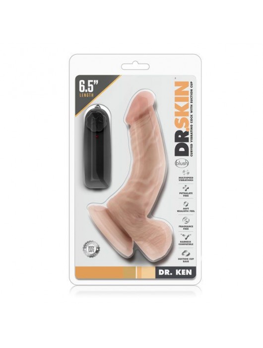 Телесный вибратор Dr. Ken - 16,5 см. - Blush Novelties