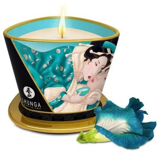 Массажная свеча Island Blossoms - 170 мл. - Shunga - купить с доставкой в Домодедово