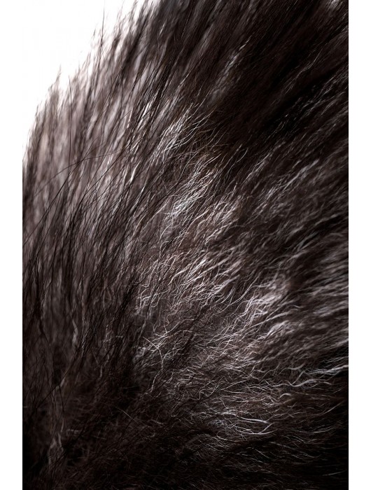 Серебристая металлическая анальная втулка с хвостом чернобурой лисы - размер S - ToyFa - купить с доставкой в Домодедово