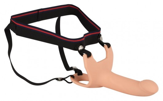 Силиконовый полый страпон на ремнях Silicone Strap-on - 16 см. - Orion - купить с доставкой в Домодедово