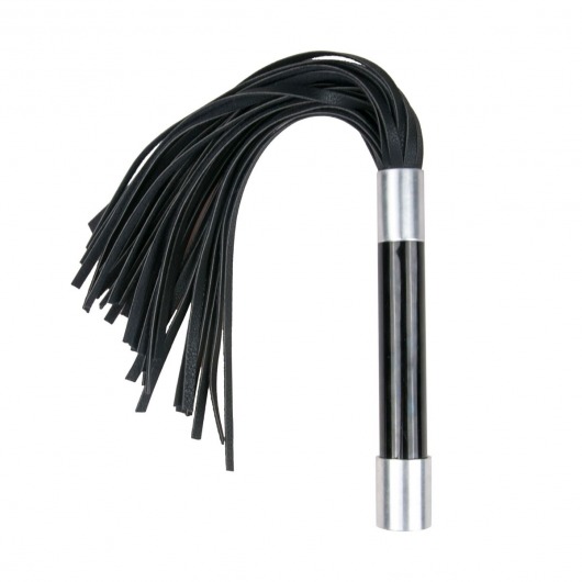 Черная плеть Easytoys Flogger With Metal Grip - 38 см. - Easy toys - купить с доставкой в Домодедово
