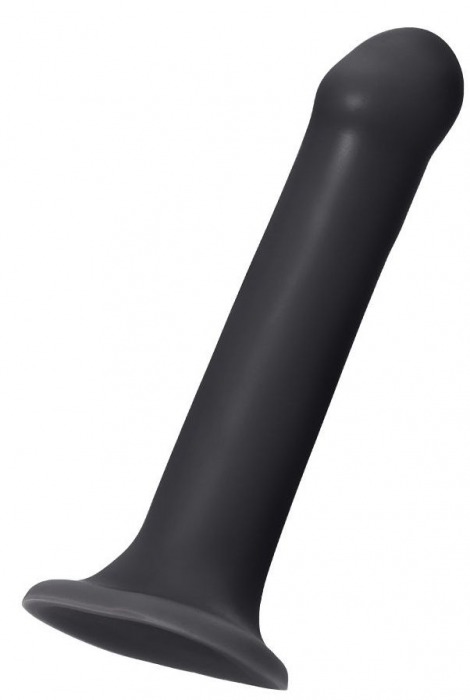 Черный фаллос на присоске Silicone Bendable Dildo XL - 20 см. - Strap-on-me - купить с доставкой в Домодедово
