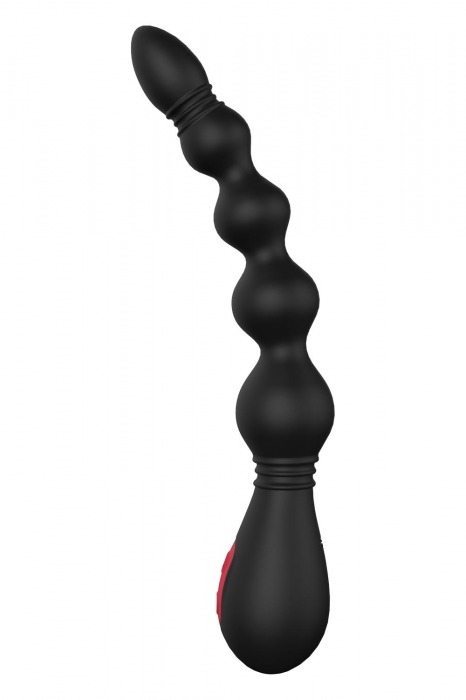 Черный вибромассажер для анальной стимуляции ANAL FLEXI BEADS - 21 см. - Dream Toys