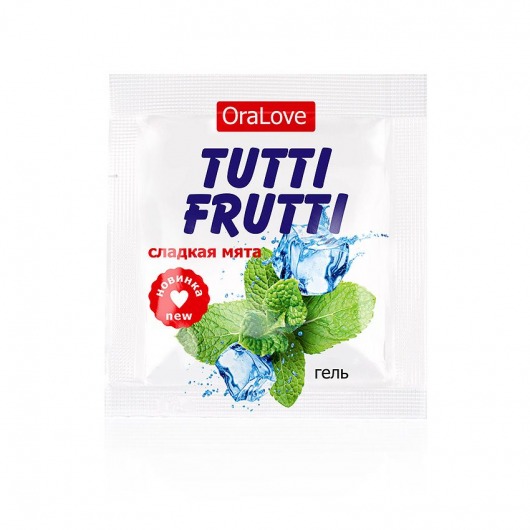 Пробник гель-смазки Tutti-frutti со вкусом мяты - 4 гр. - Биоритм - купить с доставкой в Домодедово