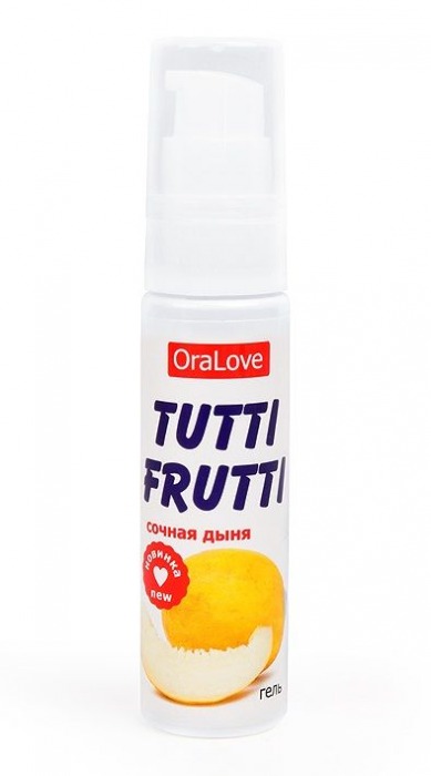 Гель-смазка Tutti-frutti со вкусом сочной дыни - 30 гр. - Биоритм - купить с доставкой в Домодедово
