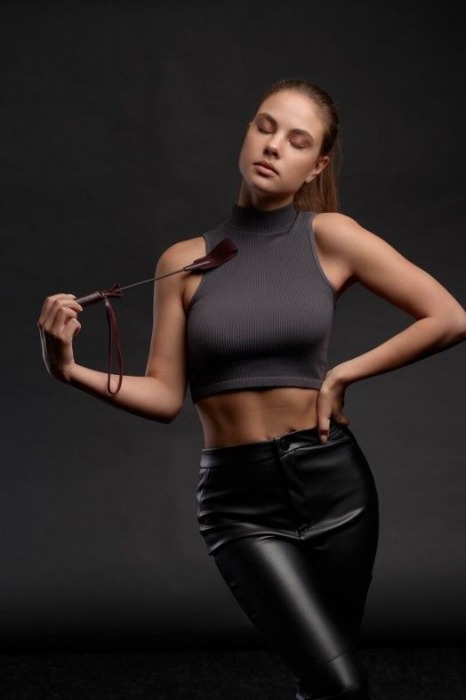 Бордовый стек Ladys Arsenal - 24 см. - БДСМ Арсенал - купить с доставкой в Домодедово