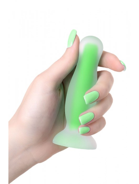 Зеленая, светящаяся в темноте анальная втулка Victor Glow - 10 см. - ToyFa