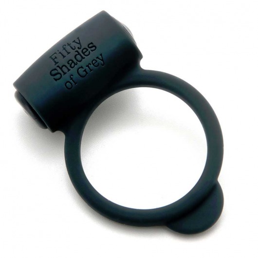 Темно-серое эрекционное кольцо Vibrating Love Ring с вибрацией - Fifty Shades of Grey - в Домодедово купить с доставкой