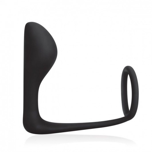 Стимулятор простаты с фиксацией эрекционным кольцом Prostate Gear - BlueLine - в Домодедово купить с доставкой