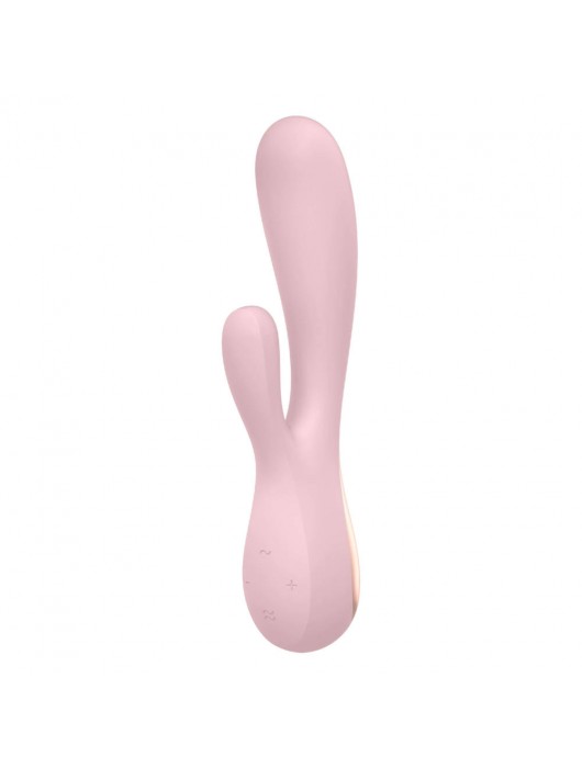 Розовый вибратор-кролик Satisfyer Mono Flex с управлением через приложение - 20,4 см. - Satisfyer