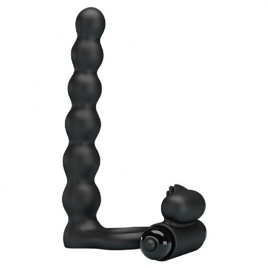 Черная насадка для двойной стимуляции Hercules Penis Sheath III - 15,3 см. - Baile - купить с доставкой в Домодедово