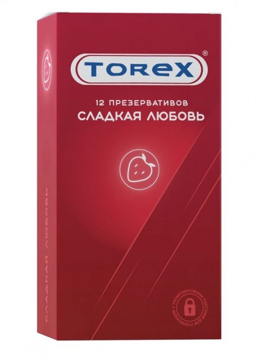 Презервативы Torex  Сладкая любовь  с ароматом клубники - 12 шт. - Torex - купить с доставкой в Домодедово