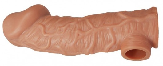 Телесная насадка на фаллос с фиксацией мошонки EXTREME SLEEVE - 15,6 см. - KOKOS - в Домодедово купить с доставкой
