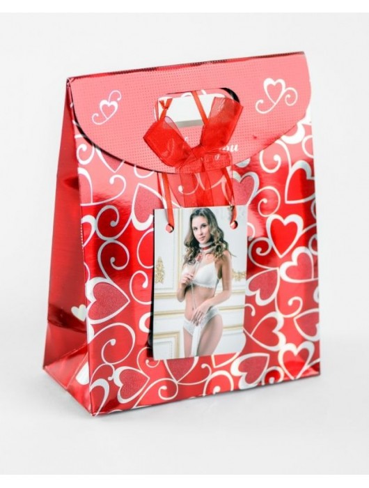 Бело-красный ошейник из натуральной кожи с нежным мехом - БДСМ Арсенал - купить с доставкой в Домодедово