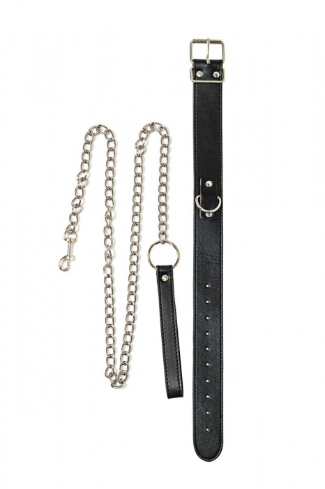 Черный ошейник с поводком Wild - Lola Games - купить с доставкой в Домодедово