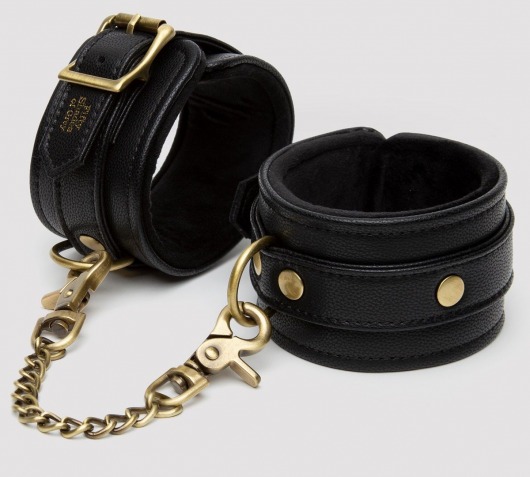 Черные оковы на ноги Bound to You Faux Leather Ankle Cuffs - Fifty Shades of Grey - купить с доставкой в Домодедово