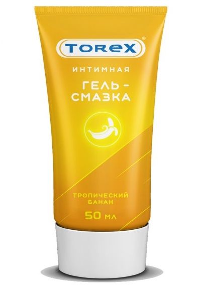 Смазка на водной основе TOREX  Тропический банан  - 50 мл. - Torex - купить с доставкой в Домодедово