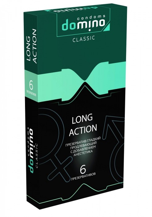 Презервативы с пролонгирующим эффектом DOMINO Classic Long action - 6 шт. - Domino - купить с доставкой в Домодедово