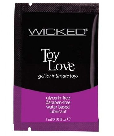 Лубрикант на водной основе для использования с игрушками WICKED Toy Love - 3 мл. - Wicked - купить с доставкой в Домодедово