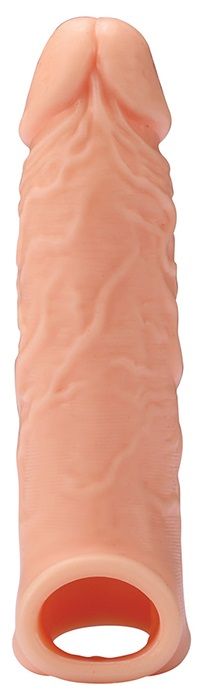 Телесная насадка EXTENDER WITH BALL STRAP 6.5 - 17 см. - Dream Toys - в Домодедово купить с доставкой