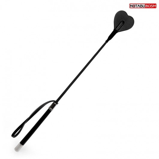 Черный стек с наконечником-сердечком - 54 см. - Notabu - купить с доставкой в Домодедово