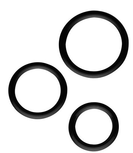 Набор из 3 эрекционных колец SILICONE COCKRINGS - Dream Toys - в Домодедово купить с доставкой