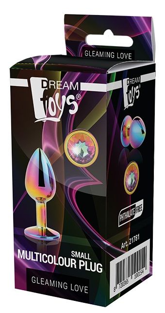 Голографическая анальная втулка с радужным кристаллом - 7,1 см. - Dream Toys - купить с доставкой в Домодедово