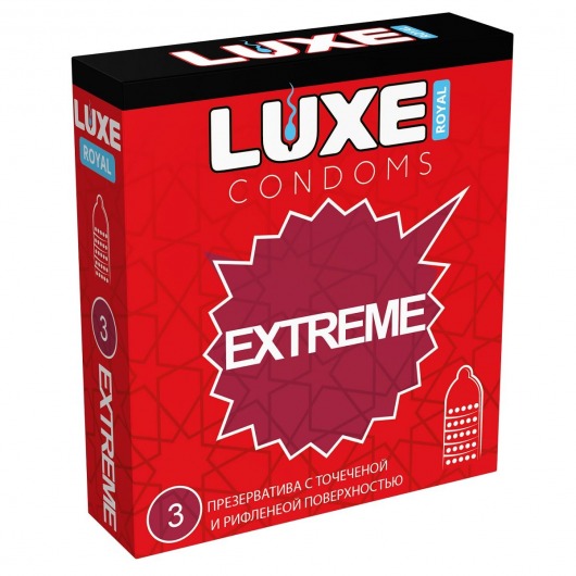 Текстурированные презервативы LUXE Royal Extreme - 3 шт. - Luxe - купить с доставкой в Домодедово