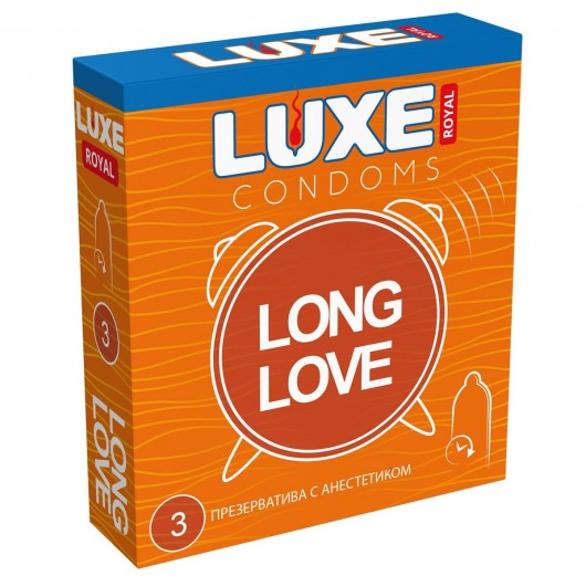 Презервативы с продлевающим эффектом LUXE Royal Long Love - 3 шт. - Luxe - купить с доставкой в Домодедово