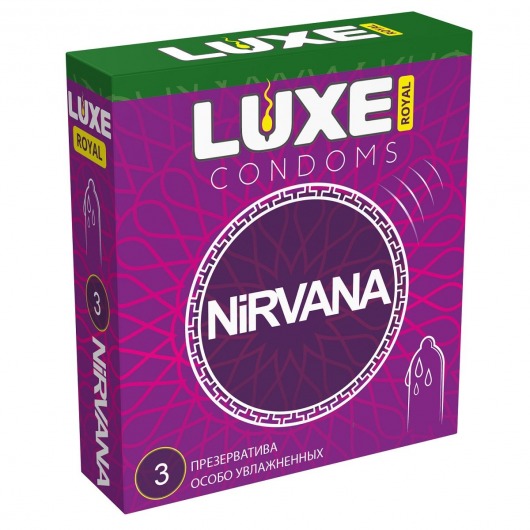 Презервативы с увеличенным количеством смазки LUXE Royal Nirvana - 3 шт. - Luxe - купить с доставкой в Домодедово